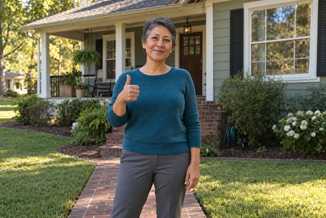 Person giving a thumbs up